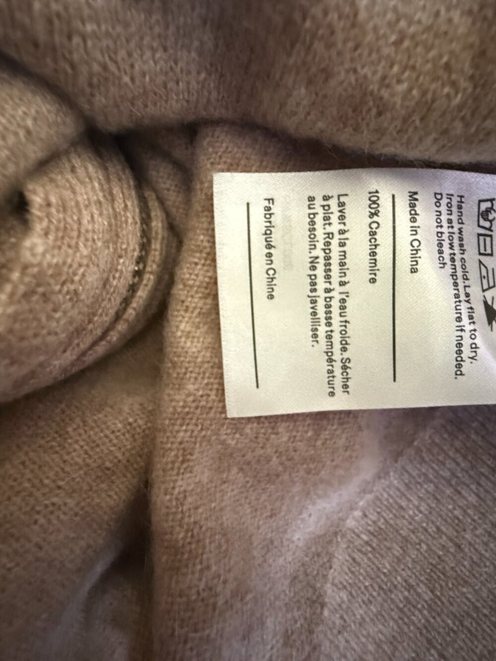 Quince Mongolian Cashmere Full Zip Hoodie Oatmeal M NWT - Picture 9 of 9